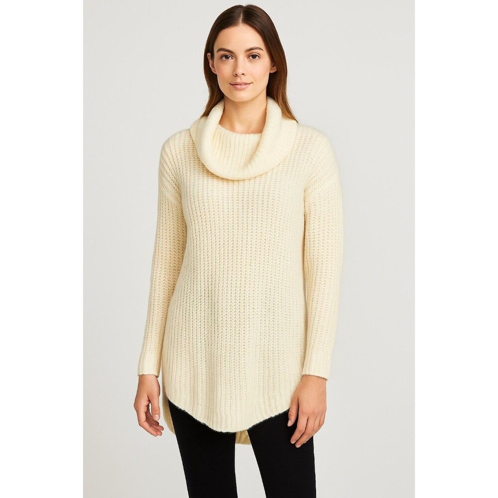 Dreamers by Debut Ivory Hooded Open-Knit Sweater | Nordstrom | Size Large | NWT